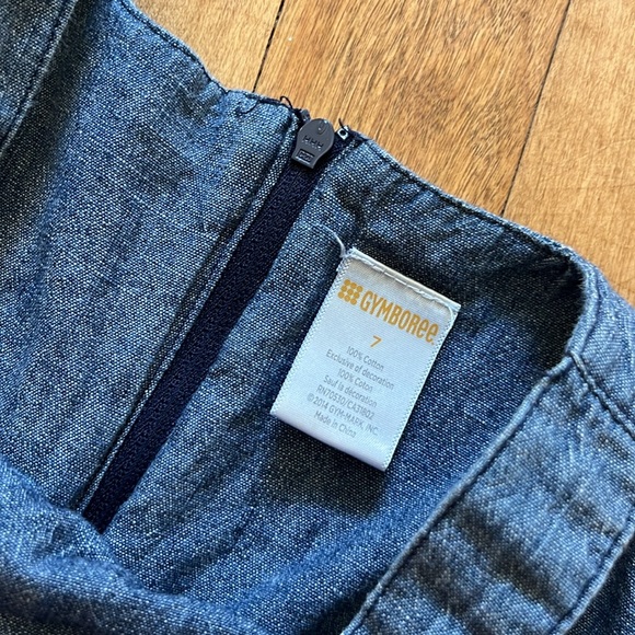 Gymboree Denim Embroidered Watermelon Dress, 7 - Picture 5 of 5